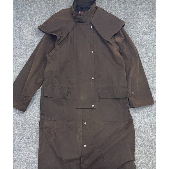 Sydney Oilskin Clothing Co Waxed Canvas Duster Coat Equestrian Western Size XL